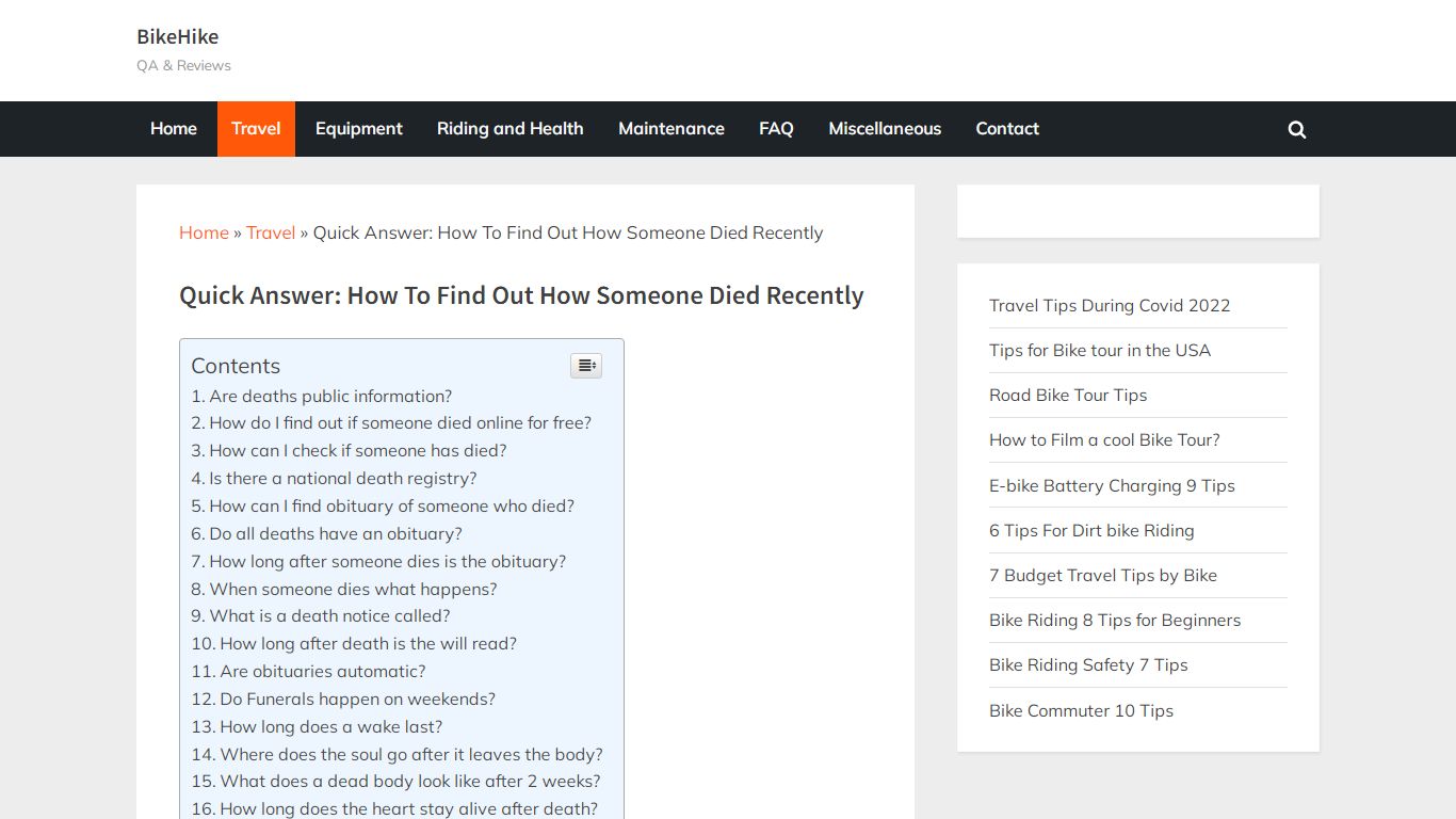 Quick Answer: How To Find Out How Someone Died Recently